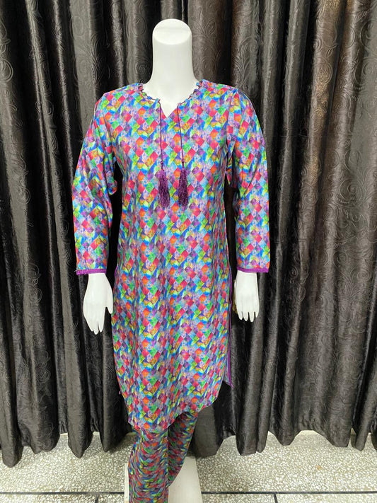 2 PC Dgital Print Khadi For winter season,